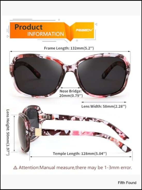Vintage Square Wraparound Polarized Sunglasses UV400 Protection